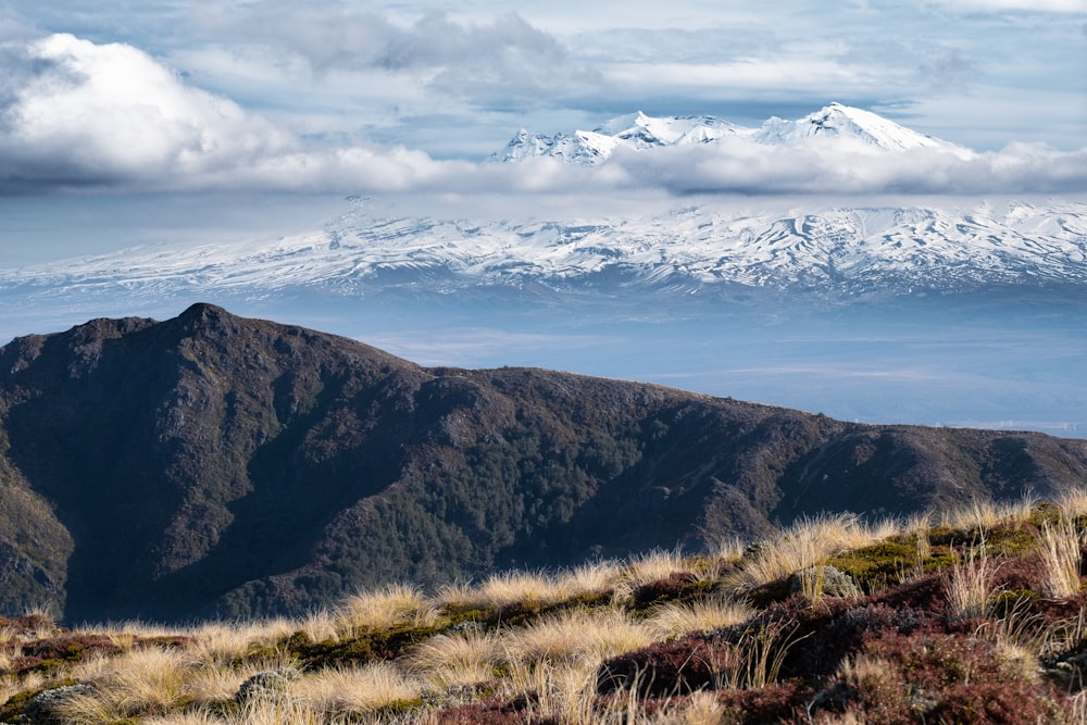 mountain surround with clouds