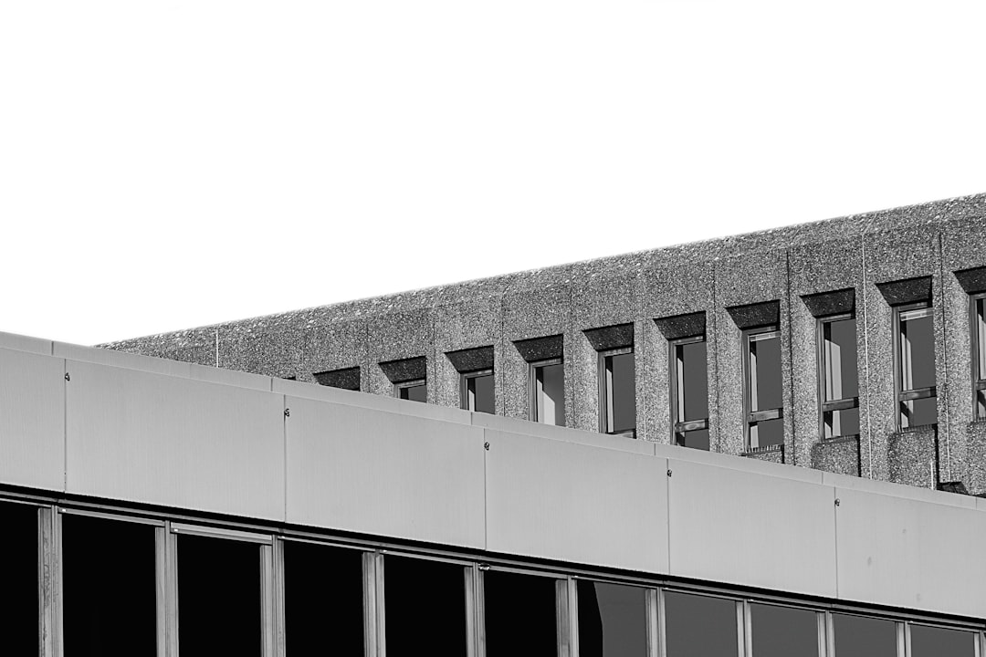 grayscale of building