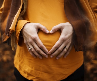 person touching stomach