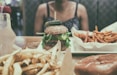 burger beside potato fries