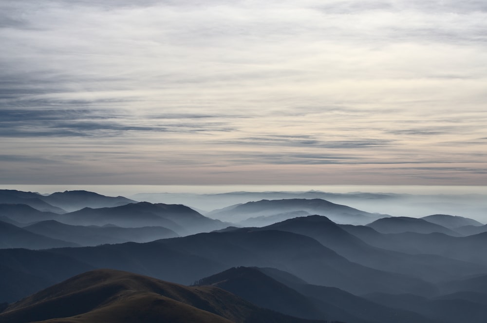 aerial view photography of mountain