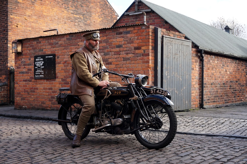 man riding motorcycle