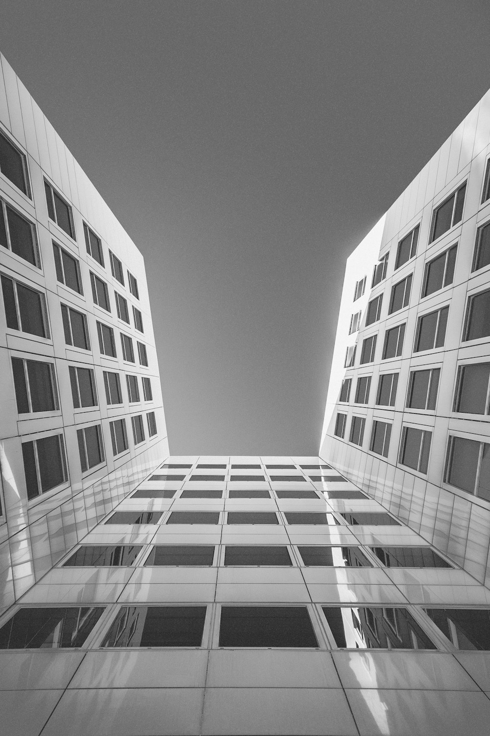 low angle photography of curtain building