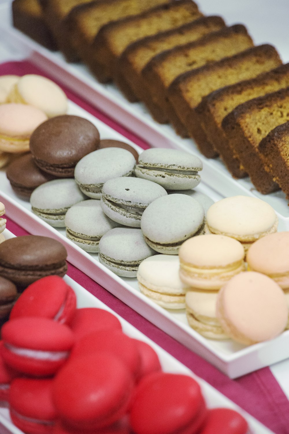 french macaroons in plate