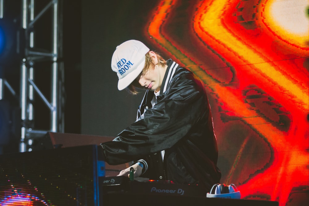 DJ wearing black jacket