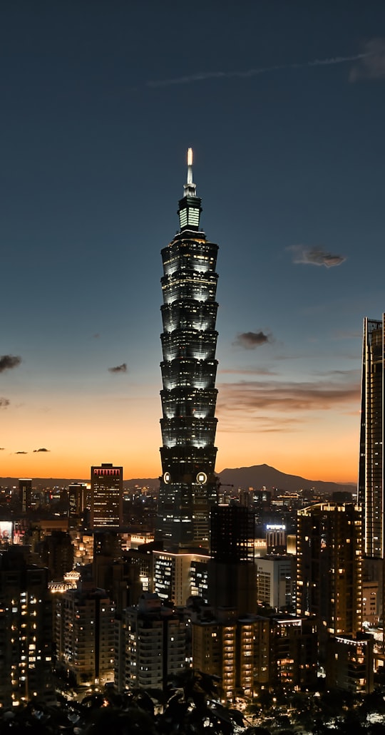 black high rise building in Xiangshan Hiking Trail Taiwan