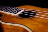 closeup photo of brown Ukelele
