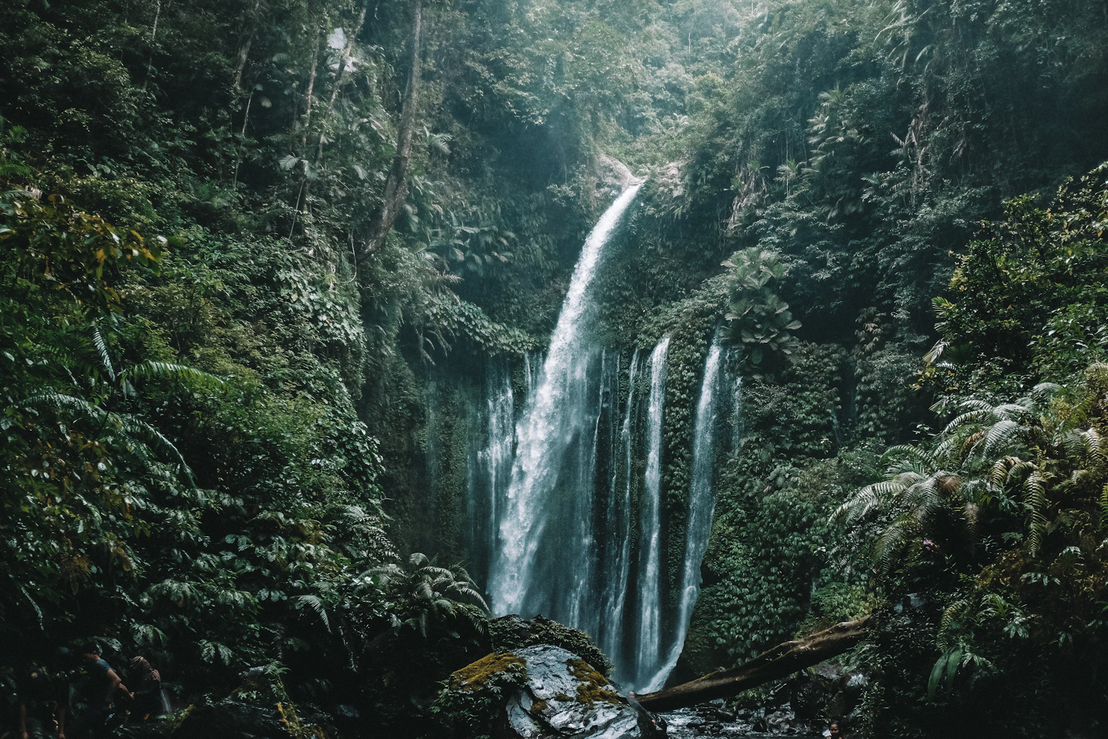 Tropical waterfall in Lombok, Indonesia