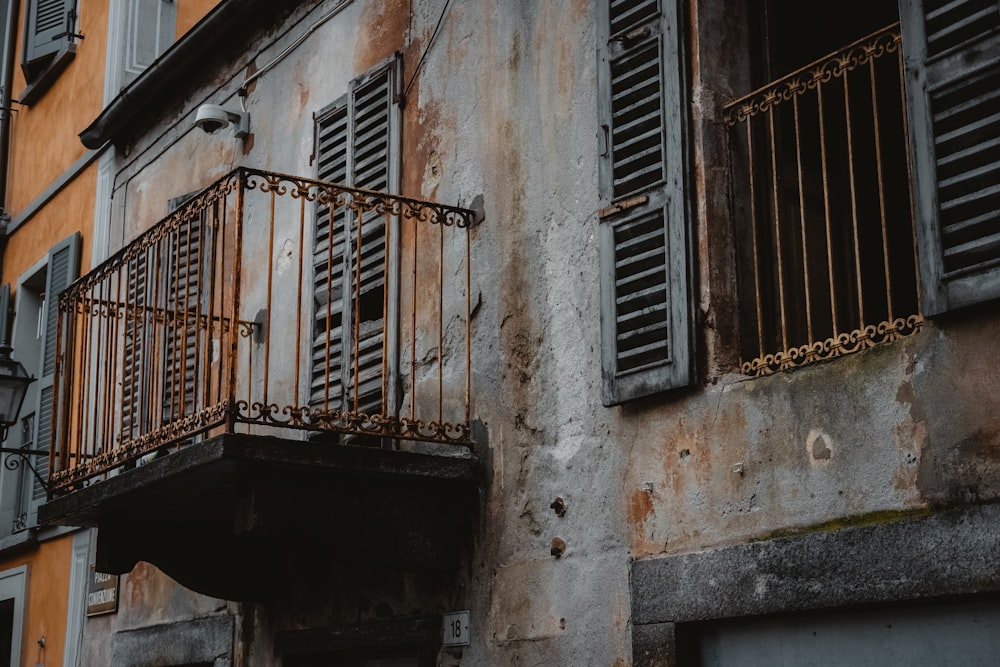 gray and yellow concrete building door closed