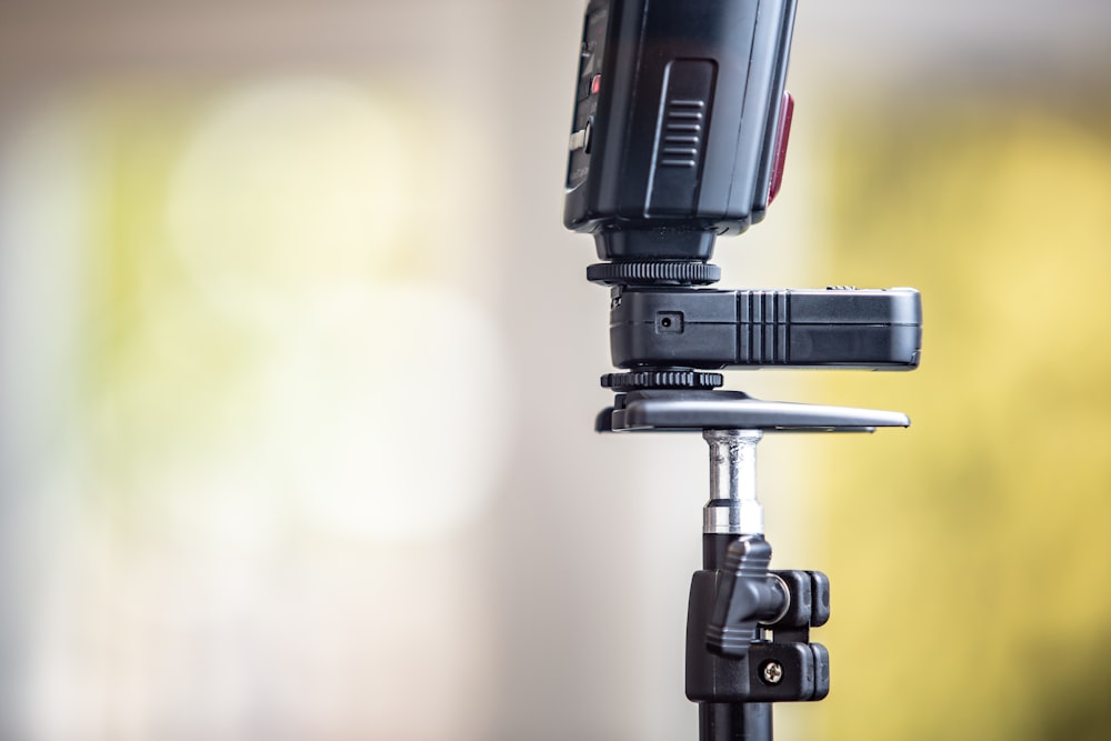 close-up photography of black electronic device