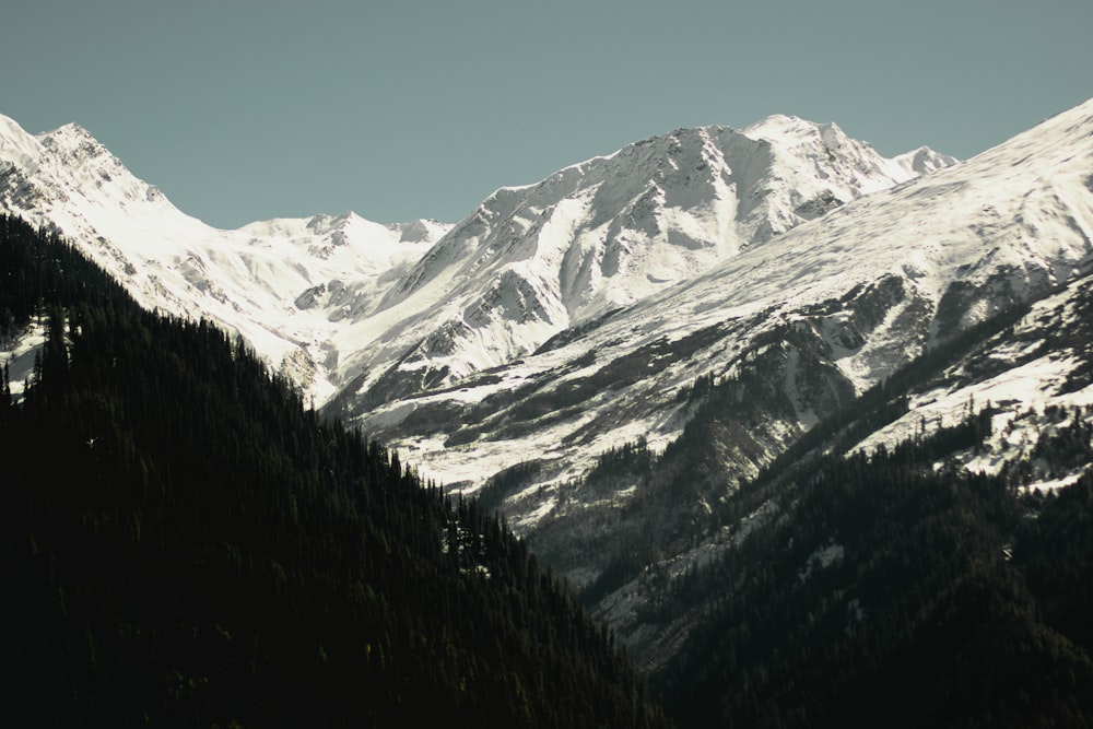 bird's-eye view photography of mountains covered with snow