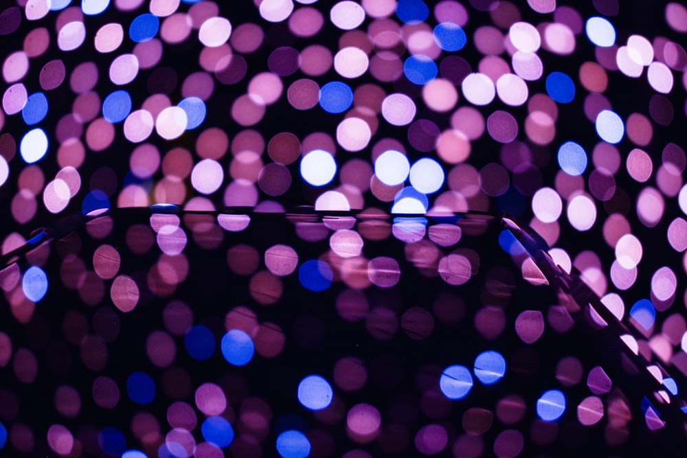 pink, white, and blue bokeh lights wallpaper