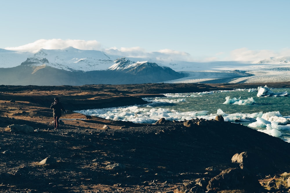 woman on seashore