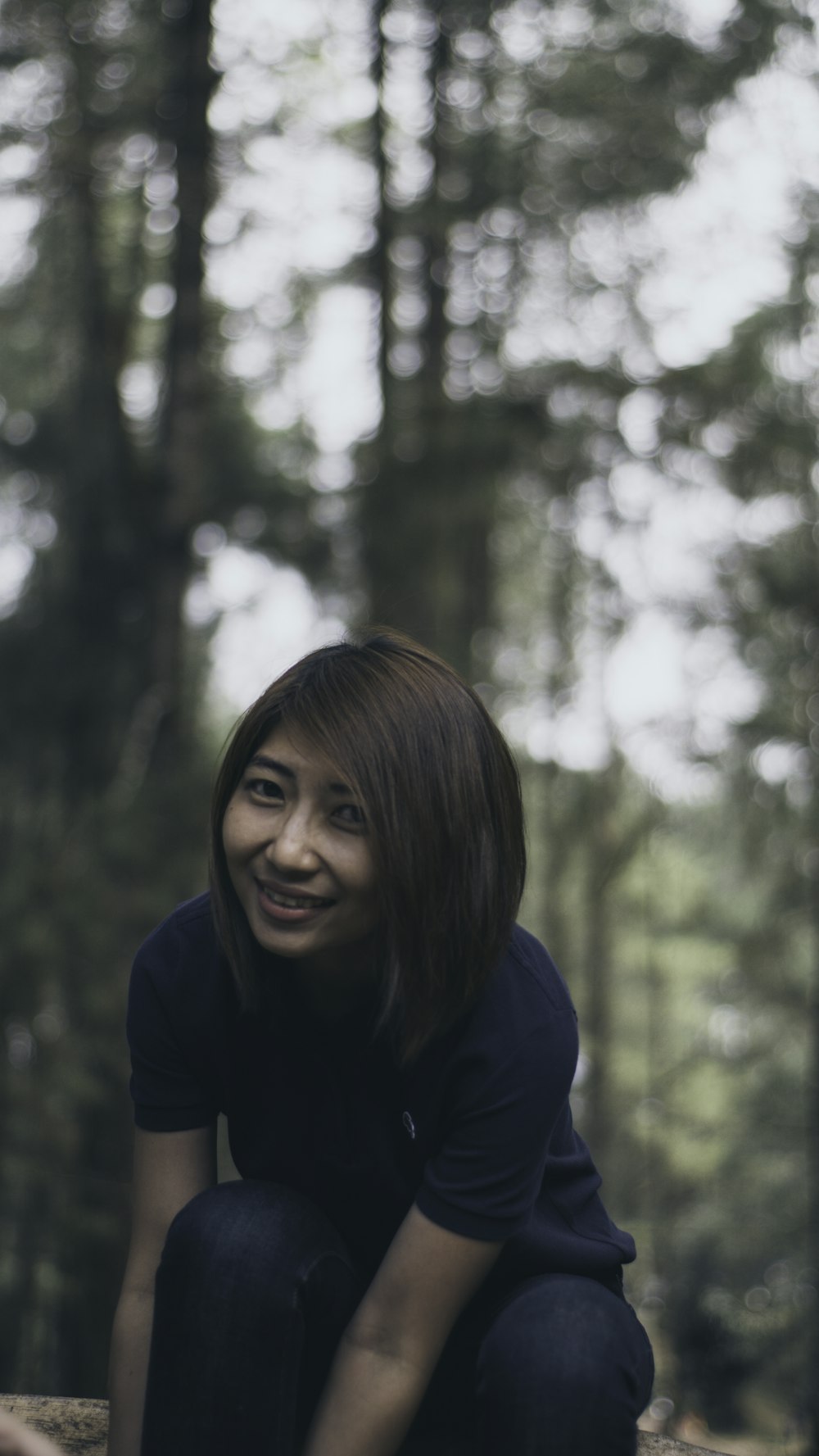 woman smiling outdoors