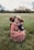 man and two children on grass field
