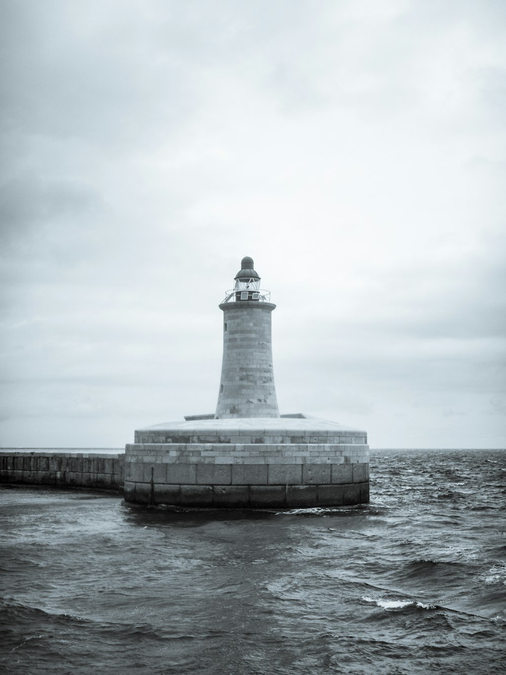 grayscale photography of lighthouse