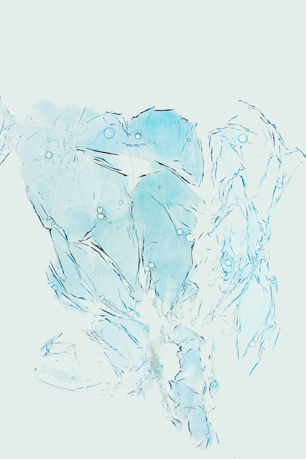 blue birds abstract painting