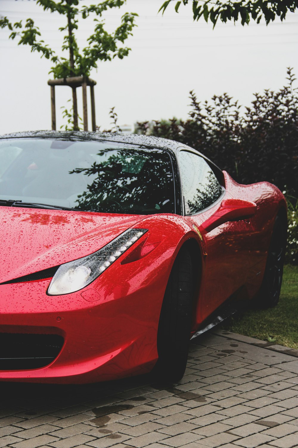 vermelho Ferrari 458 Italia cupê