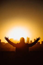 silhouette of man