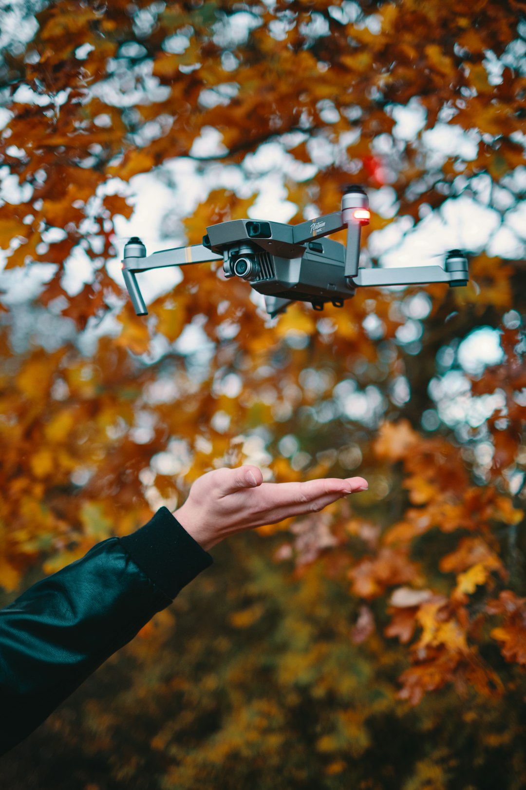 selective focus photography of black drone quadcopter