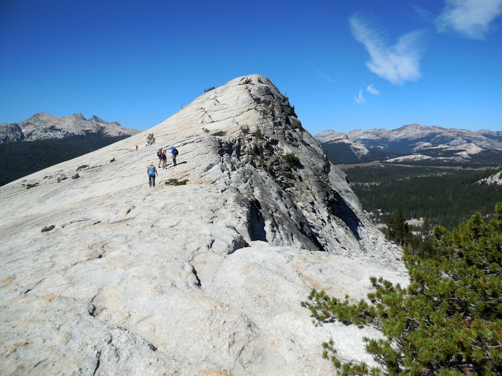 people on cliff