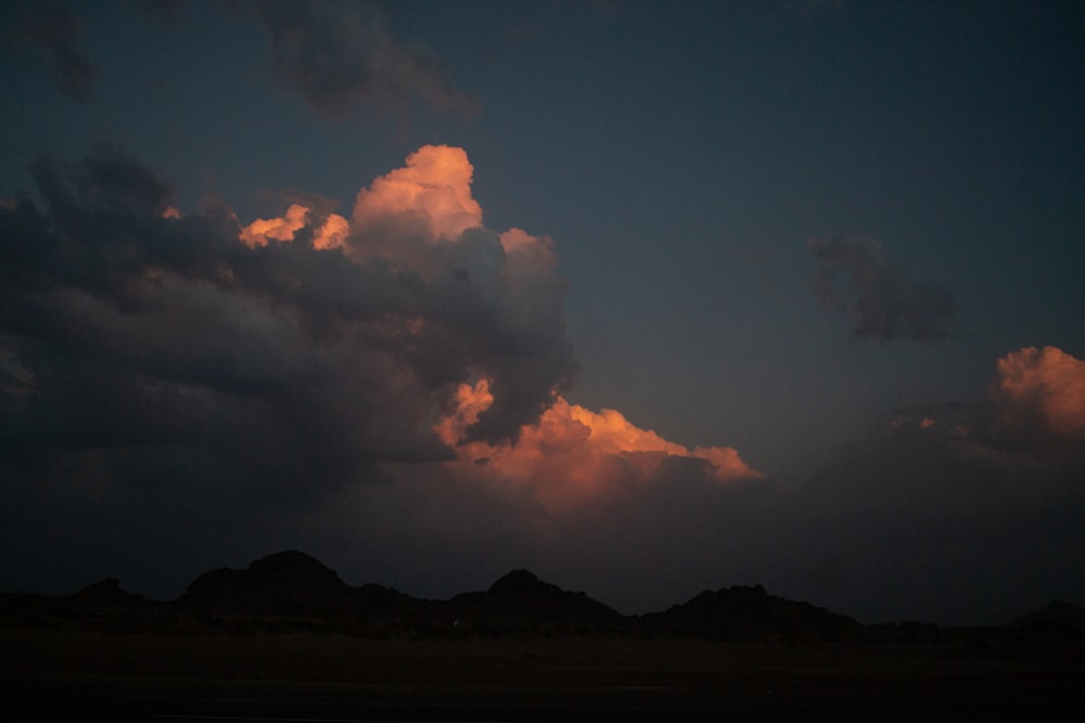 silhouette photography of mountain