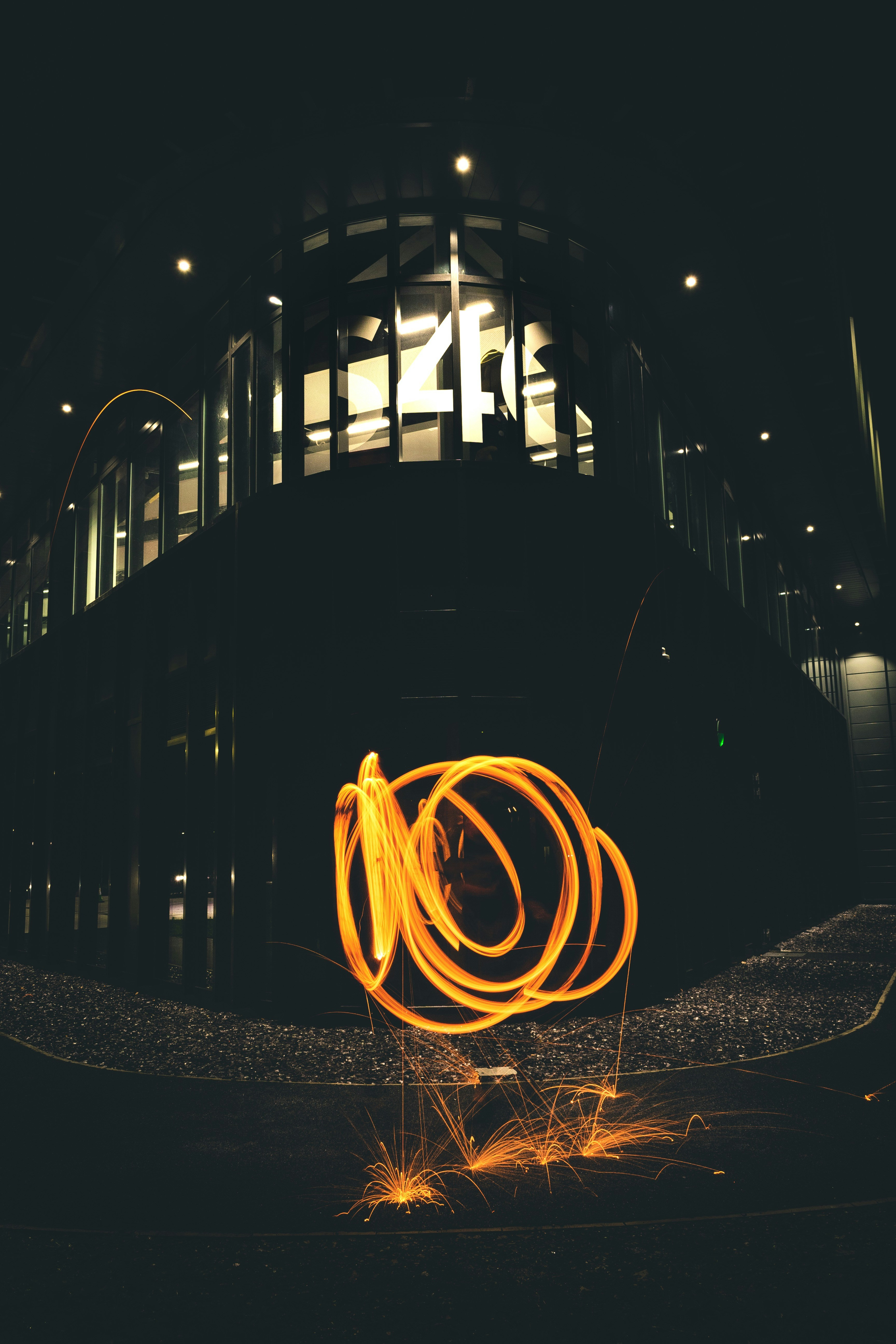 Photographie de laine d’acier de la lumière