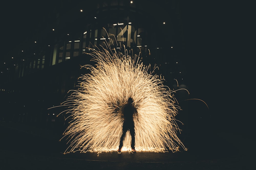 time lapse photography of fireworks