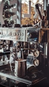 silver stainless steel coffee maker