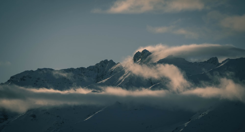 aerial photography of mountain range