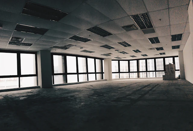 Full Height Glazed Partition — commercial glass partition interior design