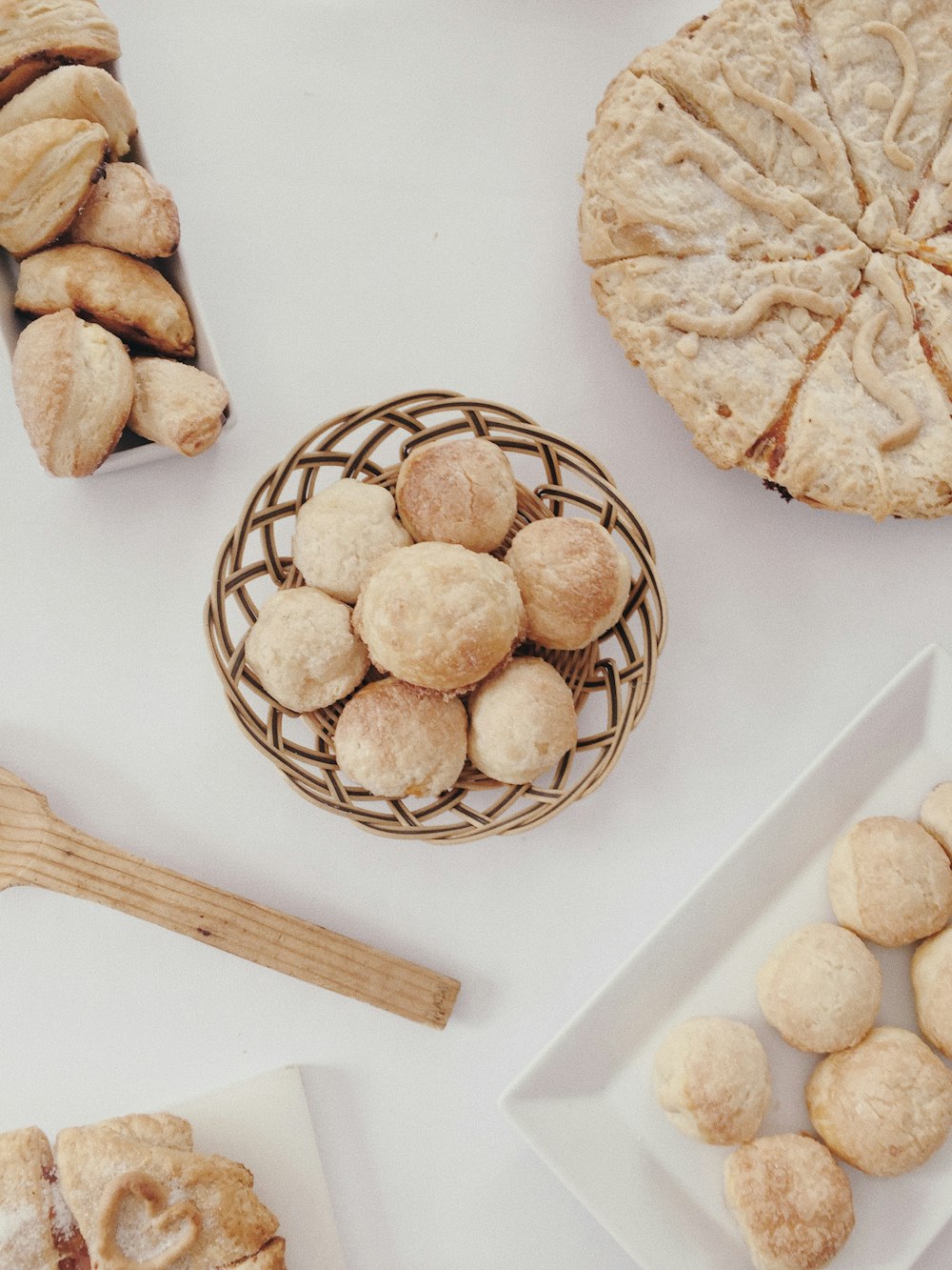 baked pastries on table