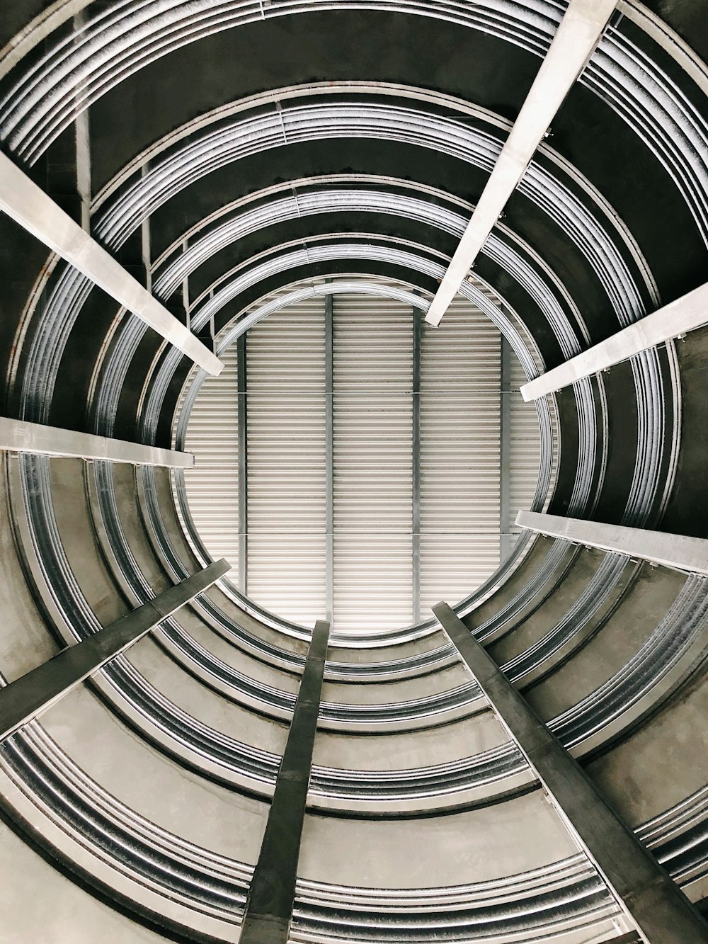 low-angle photography of building interior