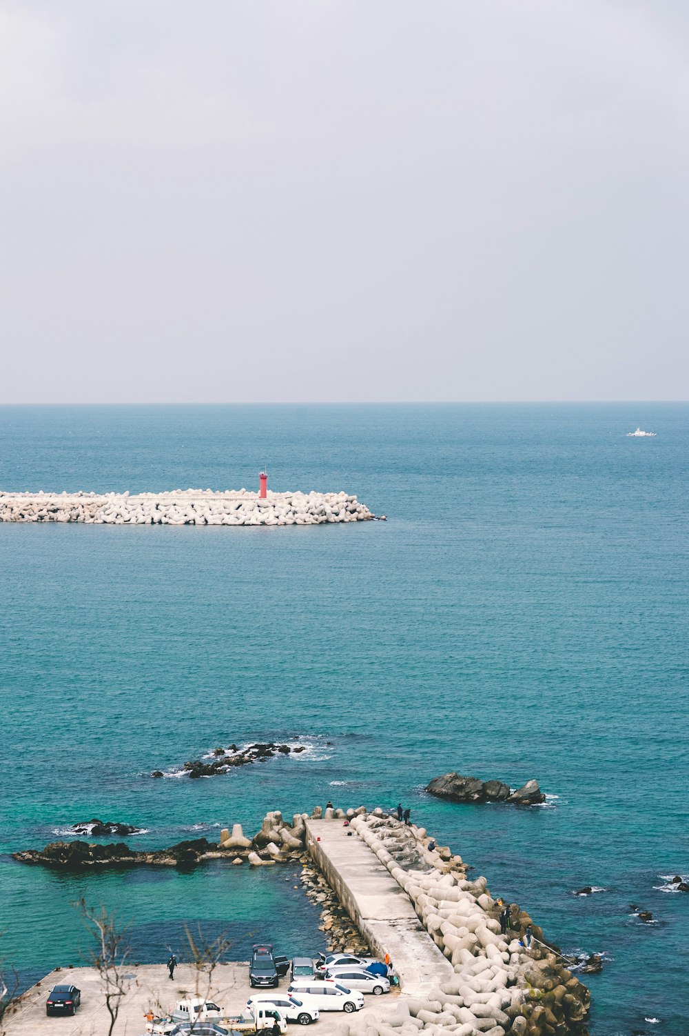 aerial view of a dock