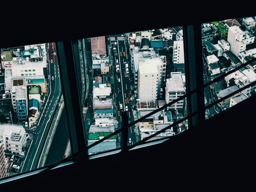 aerial photo of city buildings