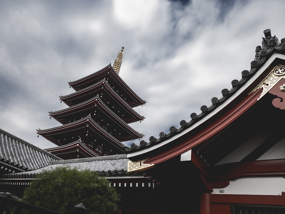 red and white wooden house