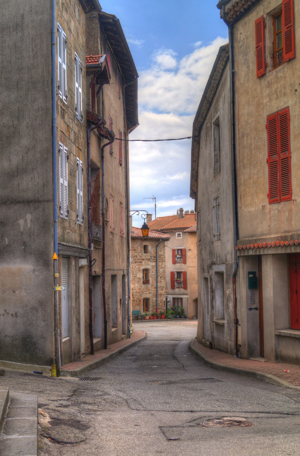 brown painted houses