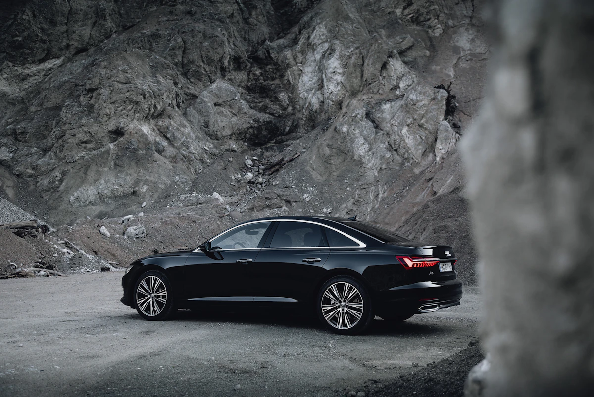 Black sedan luxury exterior
