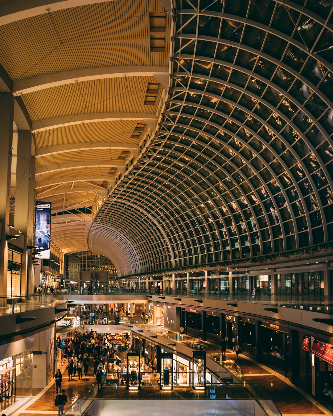 high-angle photography of gray building interior