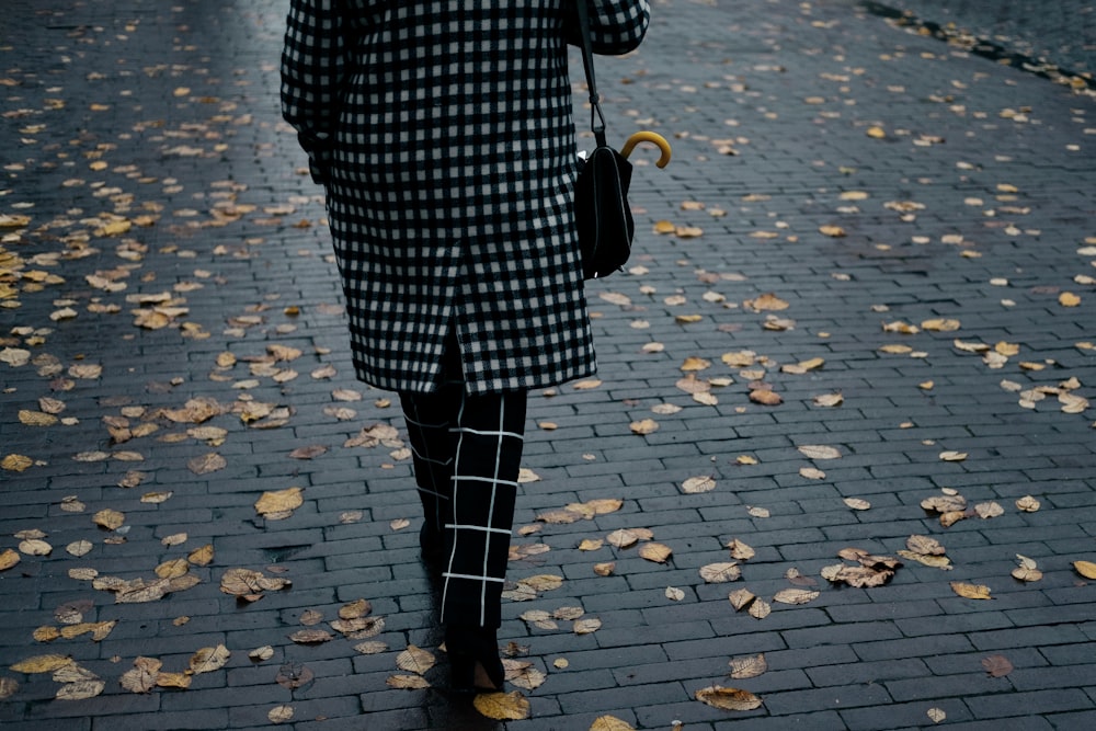 woman walking on street