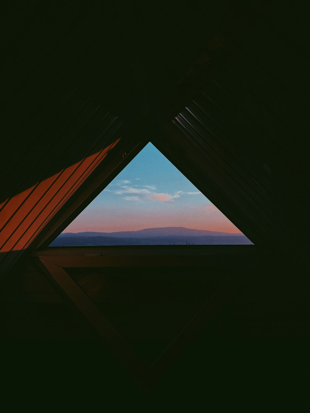 triangular pathway from a building