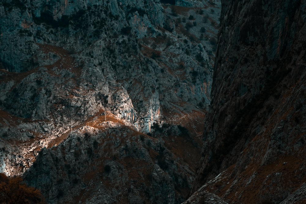 a view of a mountain range from a high point of view