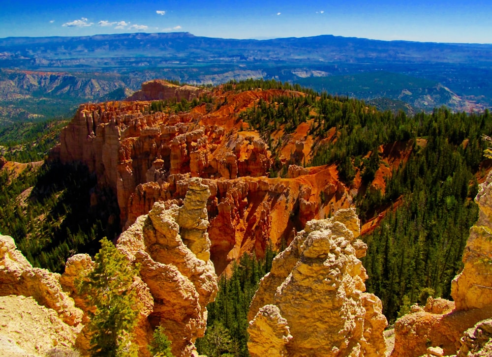 aerial photography of rocky mountain