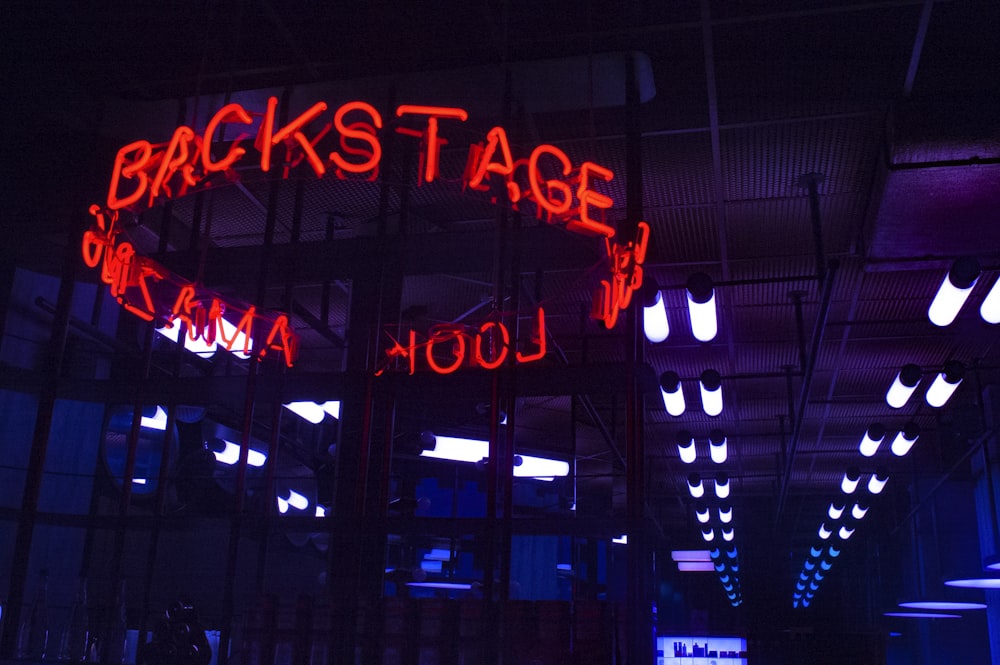 Backstage LED signage