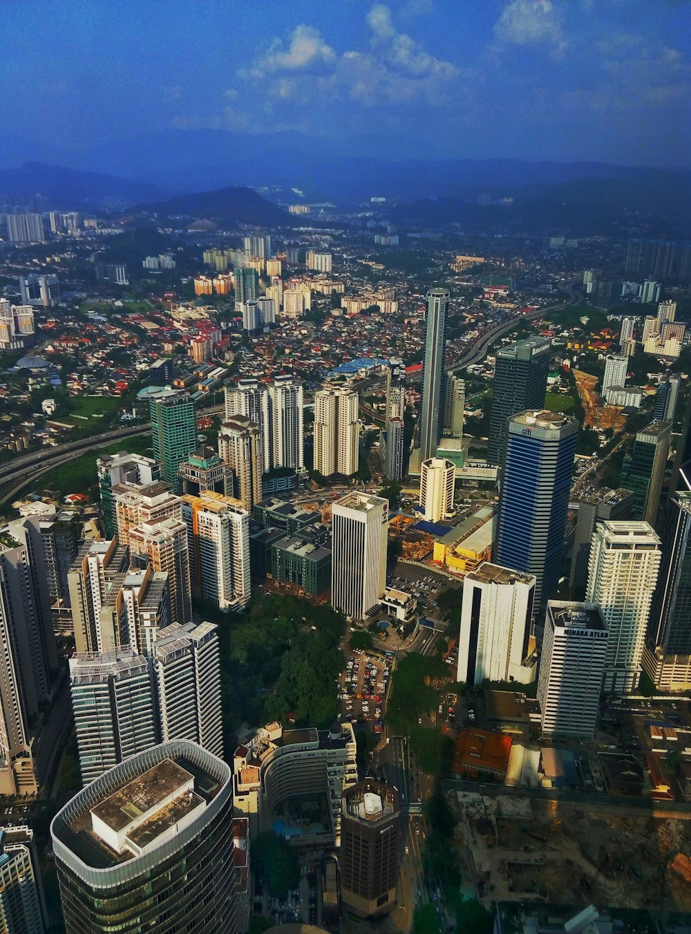 bird's-eye view of cityscape