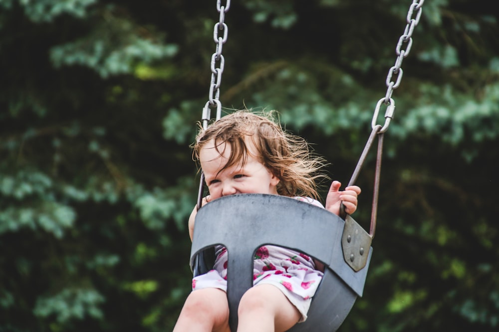 baby in swing