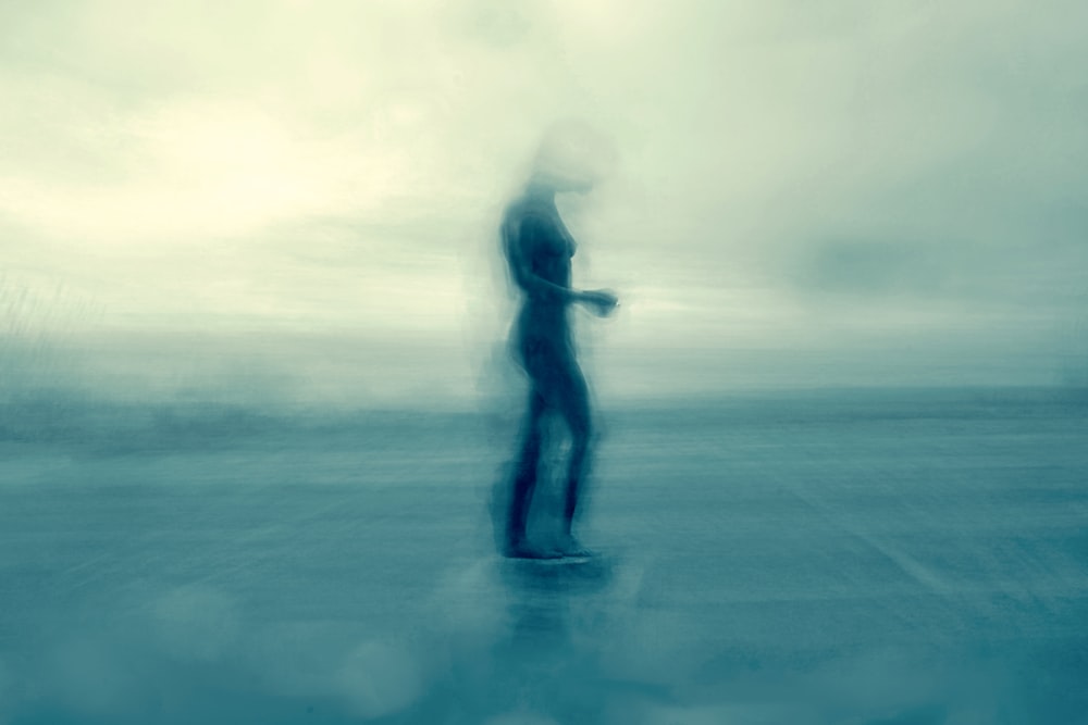 silhouette of person walking