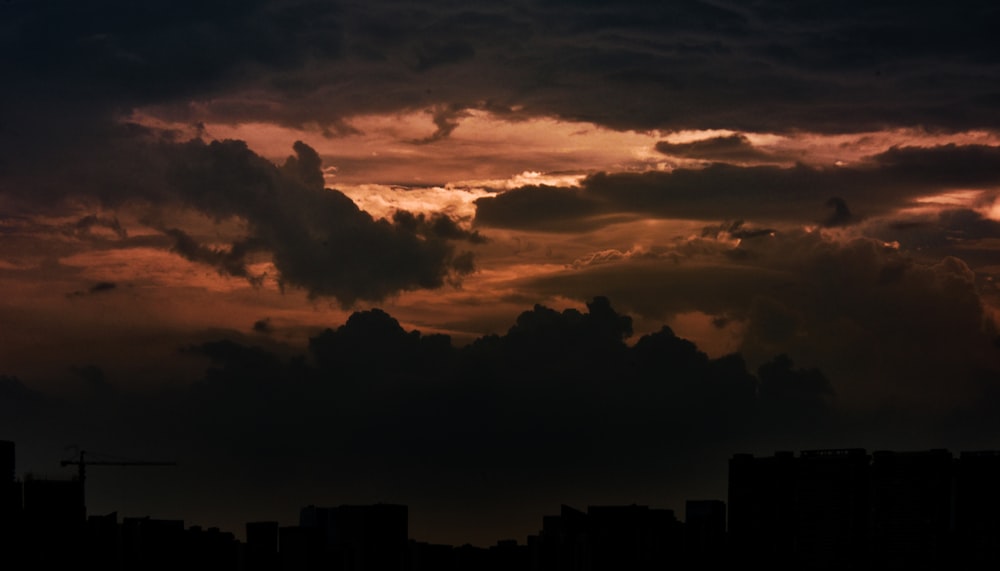 sunset with dramatic clouds