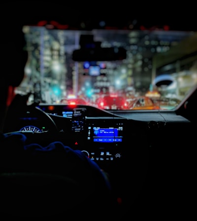 person driving vehicle