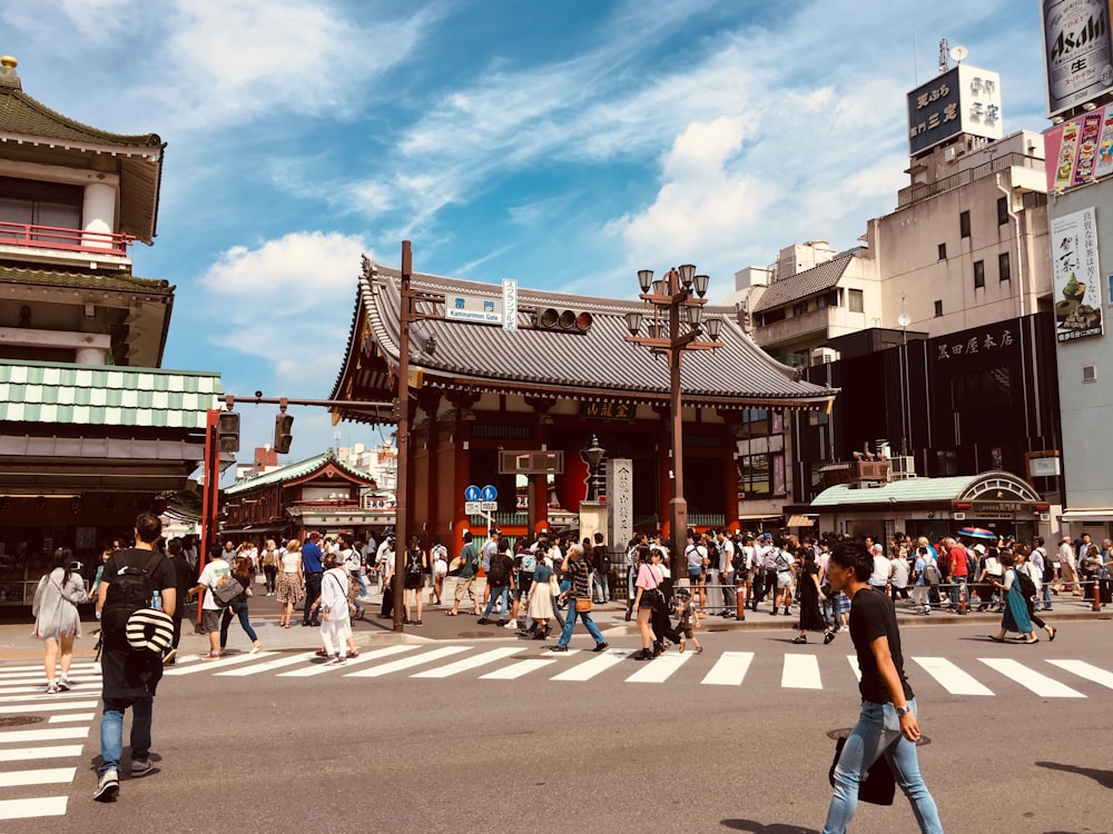 people walking on street